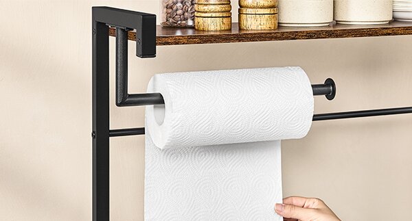SONGMICS Kuchyňský regál s napájecí stanicí Vasagle Berry 45 cm černý/hnědý