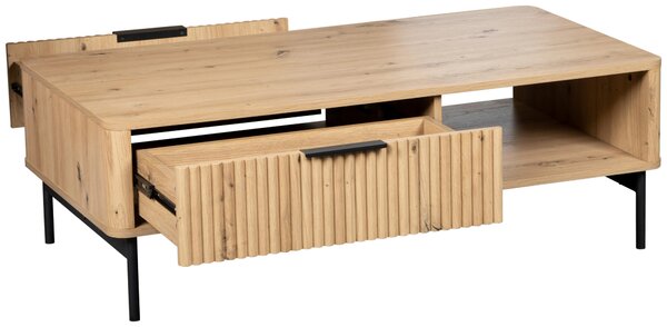 KONFERENČNÍ STOLEK, černá, dub artisan, kov, kompozitní dřevo, 110/60/37 cm MID.YOU - Konferenční stolky, Online Only