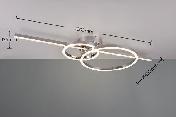 Trio 643010306 LED přisazený lustr Montilla | 54W integrovaný LED zdroj | 6300 lm | 2700-6000K