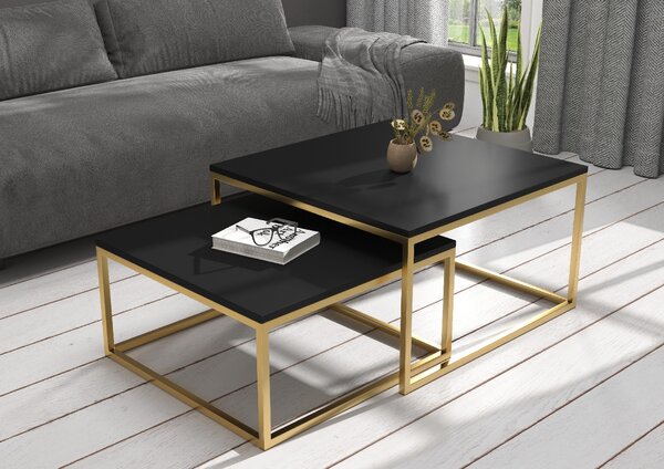 ADRK Furniture Konferenční stolek 2v1 KAMA CT-KAM-G-B