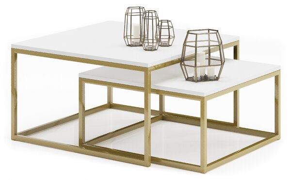 ADRK Furniture Konferenční stolek 2v1 KAMA CT-KAM-G-W
