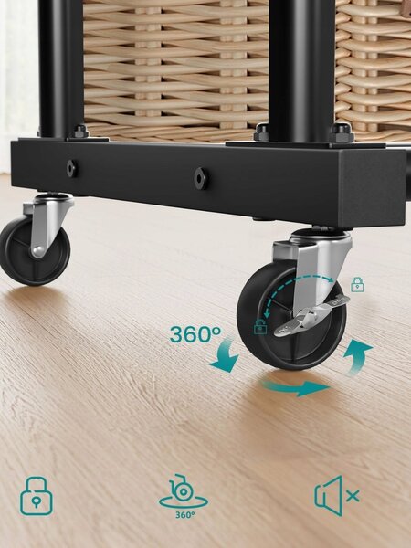 SONGMICS Pojízdný stojan na oblečení Loki 110 cm černý