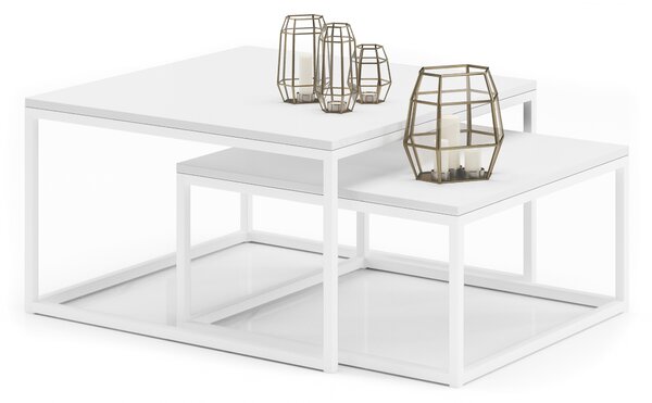 ADRK Furniture Konferenční stolek 2v1 KAMA CT-KAM-W-W
