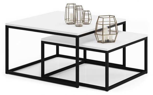 ADRK Furniture Konferenční stolek 2v1 KAMA CT-KAM-B-W