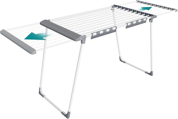 SONGMICS Šířkově nastavitelný sušák na prádlo Grent 90 cm bílý/šedý