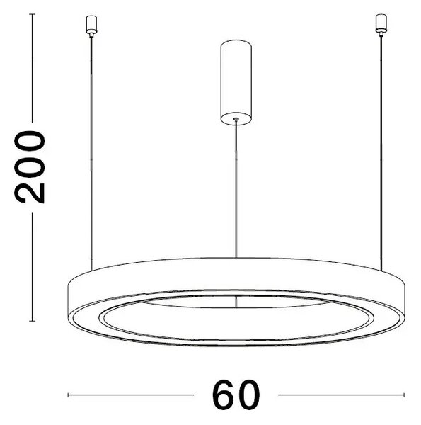 LED lustr Sting 60 bílé – Bílá