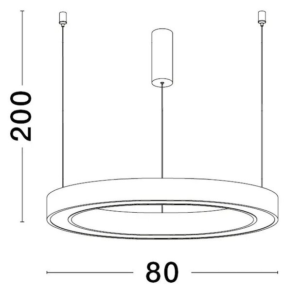 LED lustr Sting 80 bílé – Bílá
