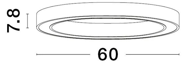 Stropní svítidlo LED se stmíváním Sting 60 bílé – Bílá