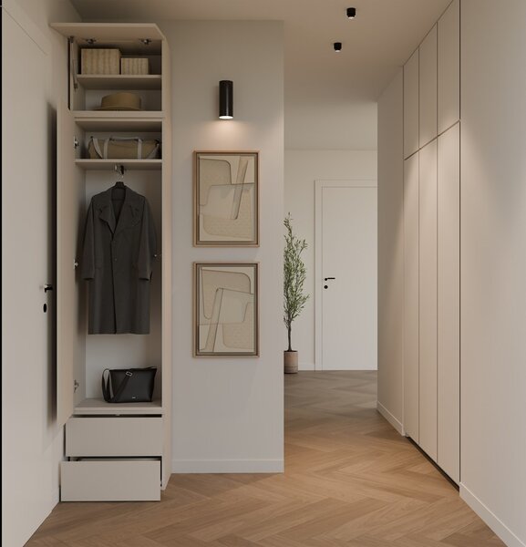 TP Living Předsíňová skříň Haga 1SZ2S 50 cm kašmír