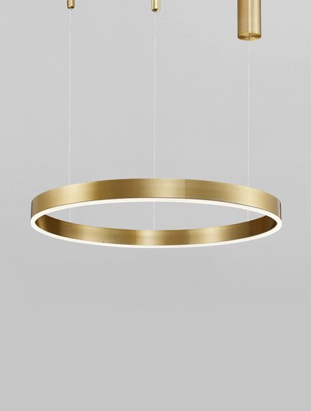LED lustr Motif 100 zlaté CCT s dálkovým ovládáním – Zlatá