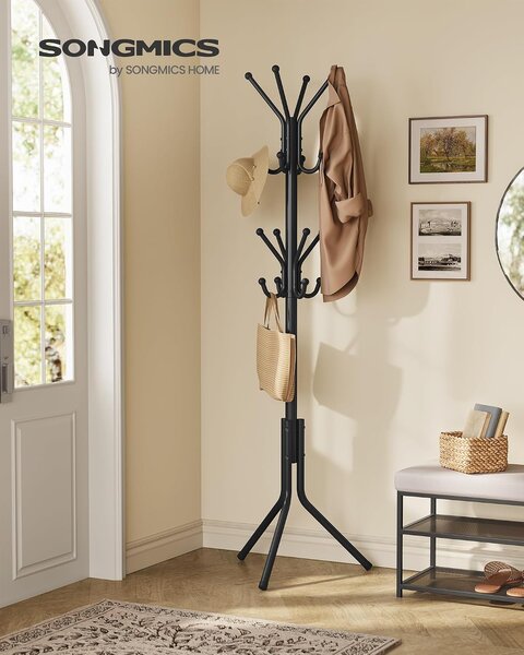 SONGMICS Věšák na oblečení Diego 175 cm černý