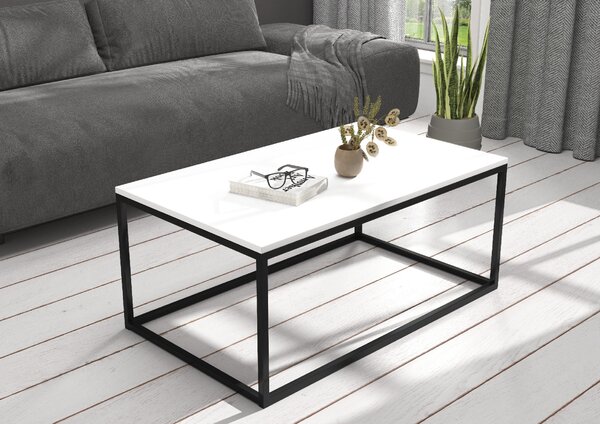 ADRK Furniture Konferenční stolek NARISA 100x60 CT-NAR-B-W