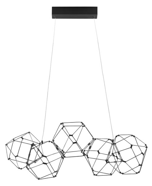 LED lustr Nebula 84 černé – Černá
