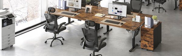 SONGMICS Elektricky nastavitelný psací stůl Vasagle Foral 180 cm černý/hnědý