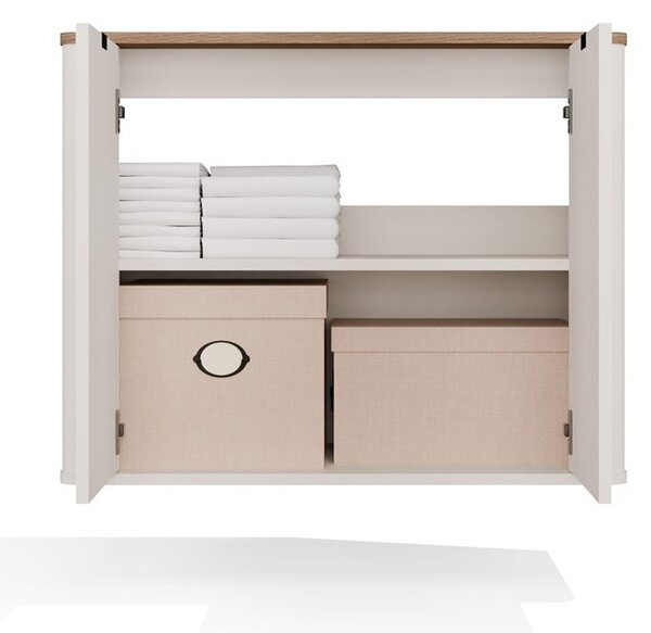 TP Living Závěsná skříňka pod umyvadlo s deskou Cordoba 80 cm kašmír/dub Castello