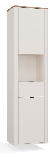 TP Living Vysoká závěsná koupelnová skříňka Cordoba 2D1S 48 cm kašmír/dub Castello