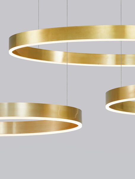 LED lustr Motif 100 zlaté CCT s dálkovým ovládáním – Zlatá