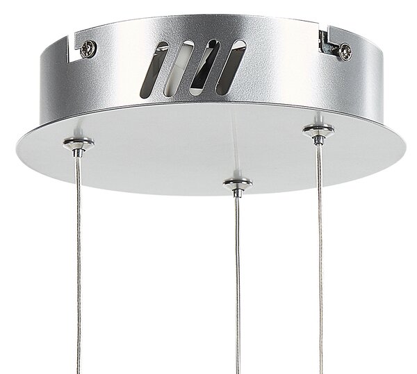 LED závěsná lampa MAGAT Křišťál Stříbrná