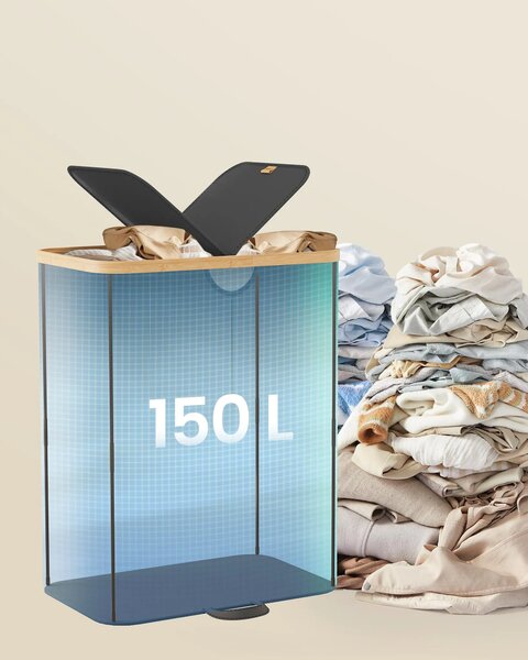 SONGMICS Koš na prádlo Walle 150 L černý