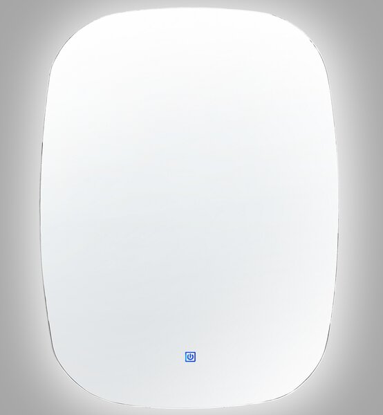 LED koupelnové zrcadlo BERGERAC 58 cm 78 cm Stříbrná