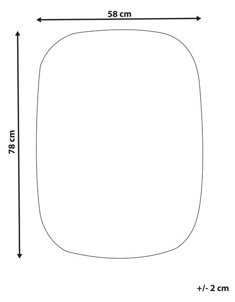 LED koupelnové zrcadlo BERGERAC 58 cm 78 cm Stříbrná