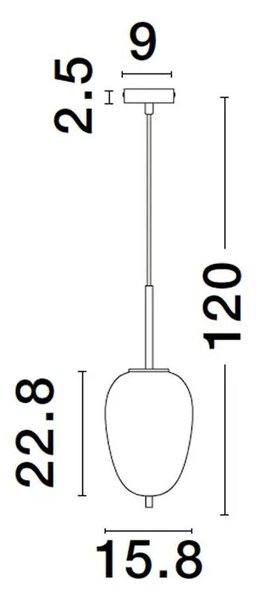 Lustr na lanku Lato 15 smoky – E14