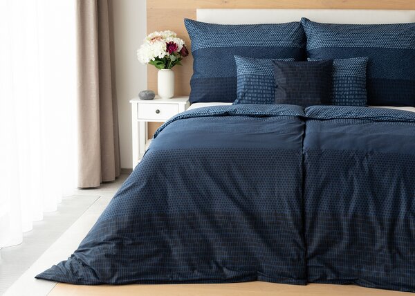 Povlečení Lewis Blue Bavlna deluxe 1x 200/200, 2x 70/90
