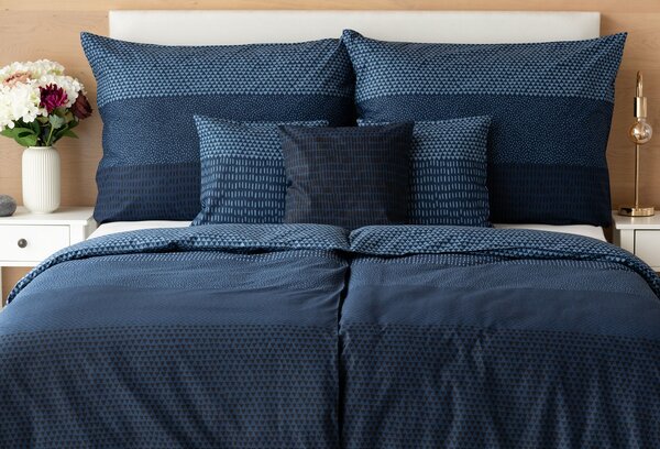 Povlečení Lewis Blue Bavlna deluxe 1x 200/200, 2x 70/90