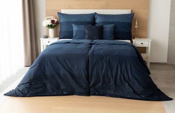 Povlečení Lewis Blue Bavlna deluxe 1x 200/200, 2x 70/90