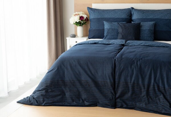 Povlečení Lewis Blue Bavlna deluxe 1x 200/200, 2x 70/90