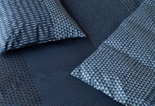 Povlečení Lewis Blue Bavlna deluxe 1x 200/200, 2x 70/90