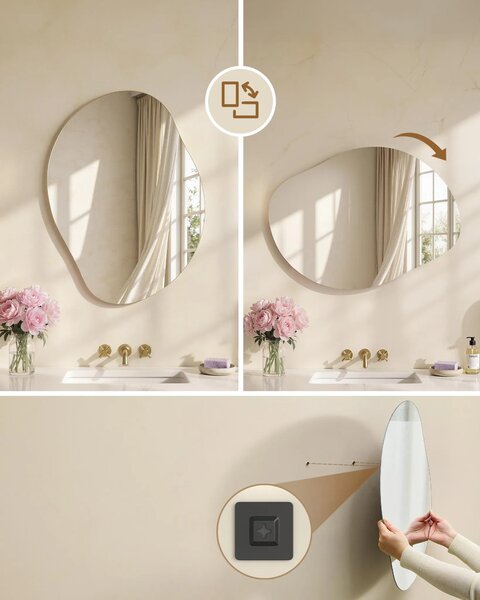 SONGMICS Nástěnné zrcadlo Metty 45 cm