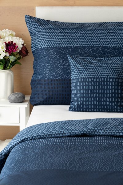 Povlečení Lewis Blue Bavlna deluxe 1x 200/200, 2x 70/90