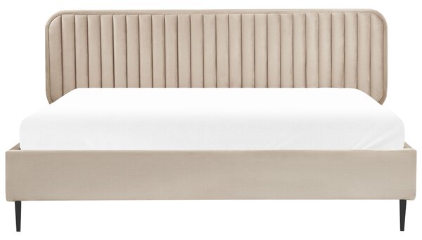 Postel Umělý samet BRIN 180 x 200 cm Taupe