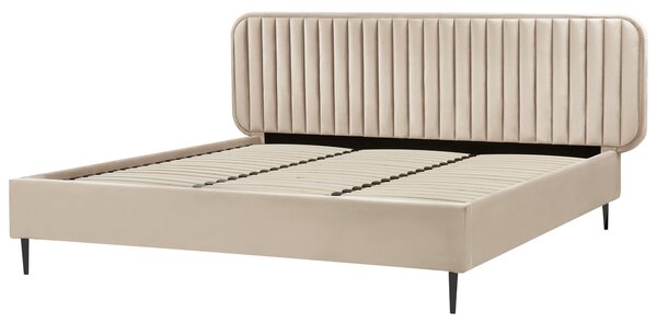 Postel Umělý samet BRIN 180 x 200 cm Taupe