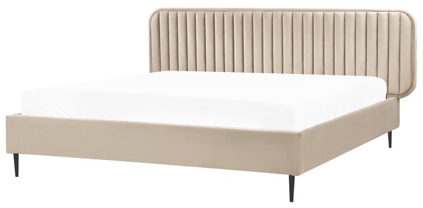 Postel Umělý samet BRIN 180 x 200 cm Taupe