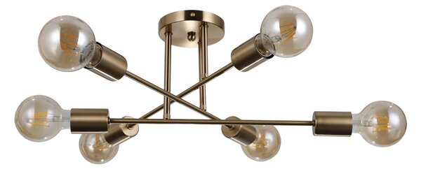 Italux PND-4052-6-HBR přisazené stropní svítidlo Formio | 6x40W E27