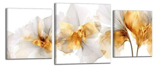 Obraz na plátně Zlaté květy abstrakce