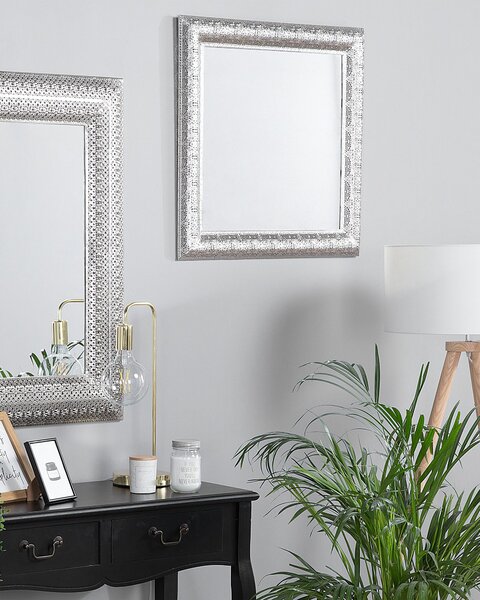 Zrcadlo CAVAN 65 cm 65 cm Kov Stříbrná
