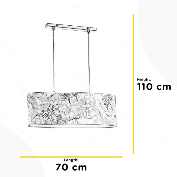 ZÁVĚSNÉ SVÍTIDLO, 70/40/110 cm - Online Only svítidla, Online Only
