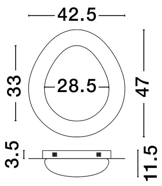Designové stropní svítidlo Nimbus 47 – 47 x 120 cm