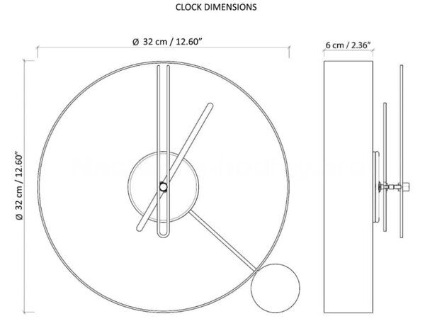 Mclocks Designové stolní hodiny Endless brushed gold/black 32cm