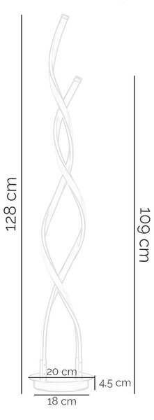 STOJACÍ LED SVÍTIDLO, 20/20/110 cm - Online Only svítidla, Online Only