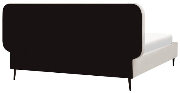 Postel Umělý samet BRIN 160 x 200 cm Béžová