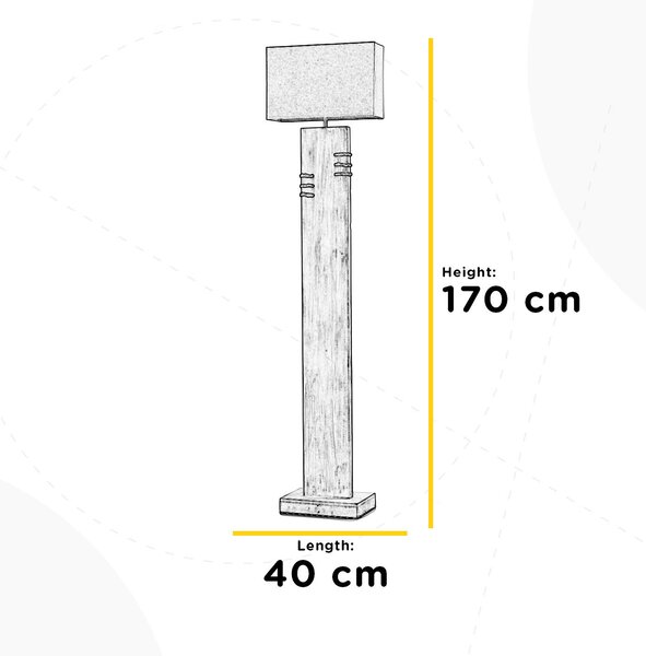STOJACÍ LAMPA, 40/26/170 cm - Online Only svítidla, Online Only