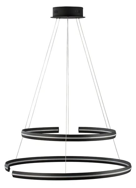 LED lustr Torrente 80 černé – Černá