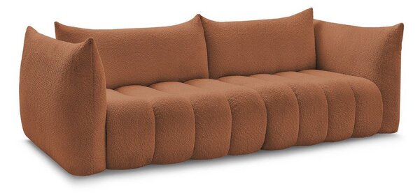 Oranžová pohovka z textilie bouclé 286 cm Azra – Bobochic Paris