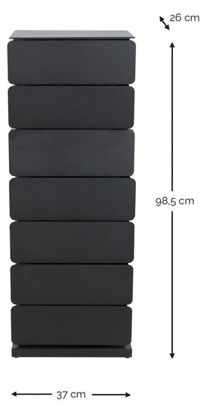 Černá kovová komoda 37x99x26 cm Joey – Spinder Design