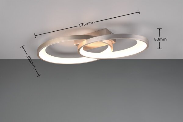 Trio R64482107 LED přisazený lustr Malaga | 25W integrovaný LED zdroj | 2900 lm | 3000K