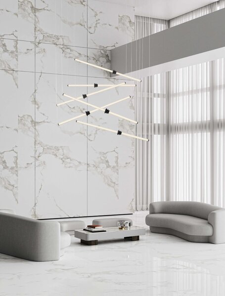 LED stmívatelný černá moderní lustr Atmosfera 250